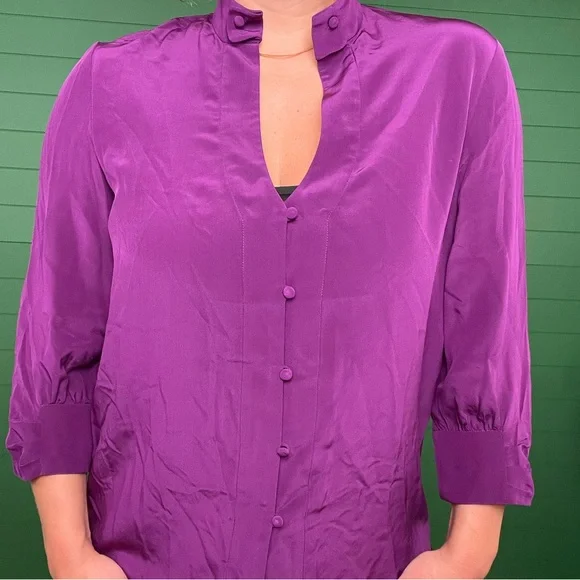 Chloe silk purple shirt - Picture 2 of 5